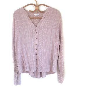 Lucky Brand Button front long sleeve top